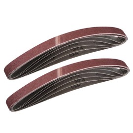 sourcing map 1" x 30" 80 Grit Sanding Belt Aluminum Oxide Sandpaper Belts for Portable Strip Sander Wood Finishing Metal Drywall Polishing Sharpening Abrasive Paper 10pcs