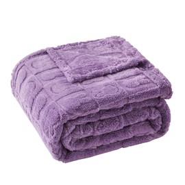 GIOKARNNA Bunny Checkered Throw Blankets,Soft Warm Blankets for Lover Women Men Friends Gifts Pets,Lightweight Fuzzy Blanket for Couch Sofa Bed Travel and Camping(Lavender,50"x60")