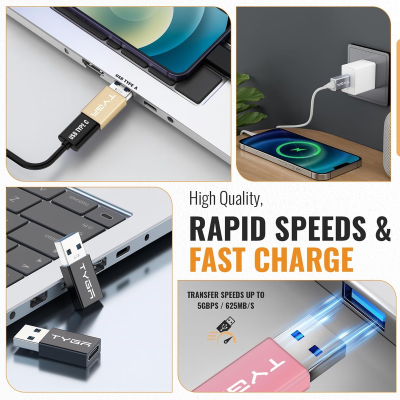 TYGA USB C Female to USB A Male Adapter -