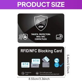 6 Pack RFID Blocking Card, Generation 2 Credit Card Protector, Anti-Theft Contactless Shield Wallet NFC Blocker, Sleeves Cards Defender, Entire Wallet Protection Secure When Crowds And Social (Black)
