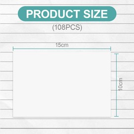 OFFCUP Postcard Paper Cardstock, 108pcs Blank Message Paper, 300gsm 10 * 15cm White Blank Post Cards (Both Sides Blank) Index Cards Set Blank for DIY, Printable Postcards Set, Right Angle