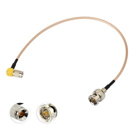 rfstreet HD SDI Cable, Blackmagic BNC Cable, DIN 1.0/2.3 (Right-Angle) to BNC Male Cable, 11.8 inches (30 cm), BMCC/BMPCC, Video Assist, 4K Transmission, HyperDeck Kamera Compatible