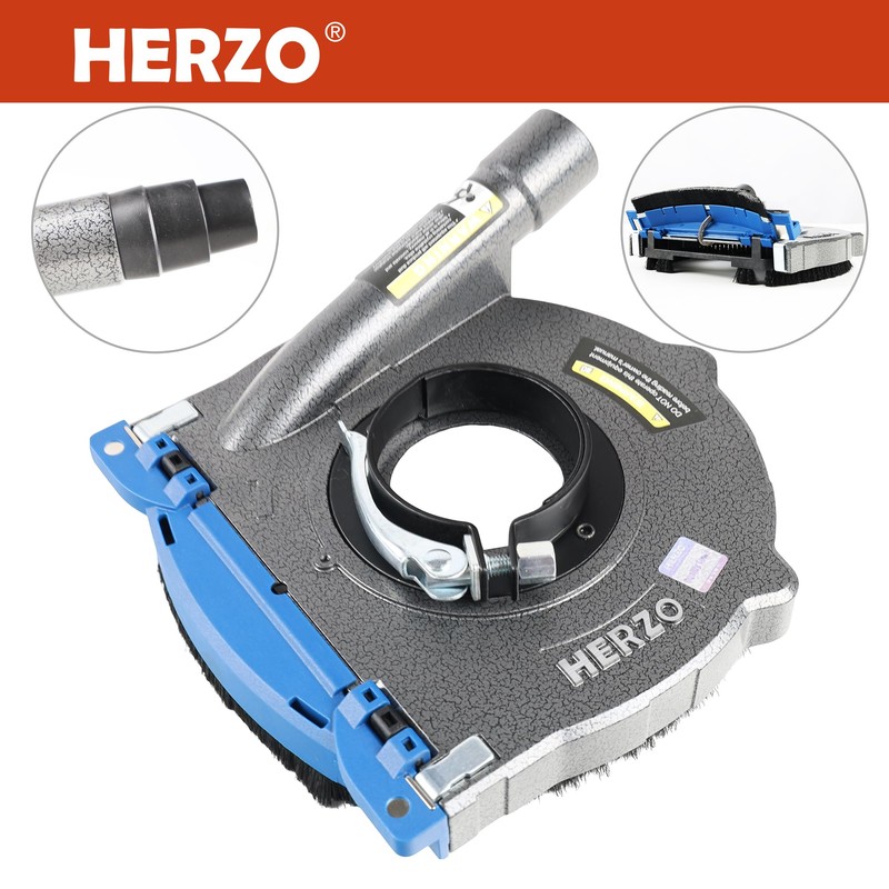 HERZO Aluminum Dust Shroud for Angle Grinder 7 inch