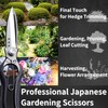 RANSHOU Leaf Trimming Scissors Handheld Hedge Shears 9", Professional One-Handed