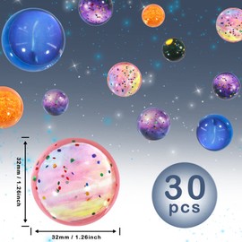 Annhao 30 PCS Bouncy Balls, Space ball party bag fillers for kids 32mm bouncy balls for kids party bags fillers bounce balls for kids party bags fillers bounce for kids bubble balls for Fun games