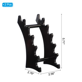 PATIKIL 2Pcs Horizontal Acrylic Pen Holder Display Stand Pen Rack Makeup Brush Organizer Black