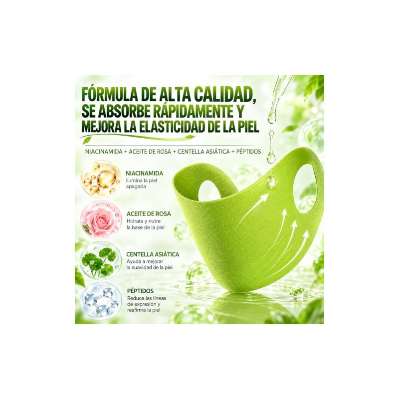 Mascarilla V-Lift 8 Piezas, Mascarilla de Colágeno Reafirmante e Hidratante