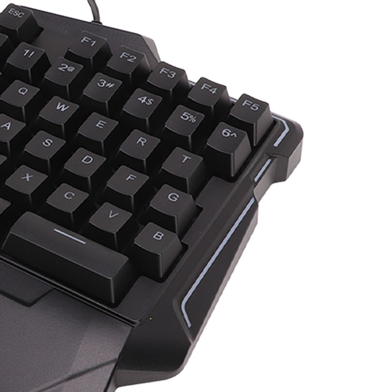 One Handed Keyboard Mouse Set Wired 35 Keys RGB Backlight