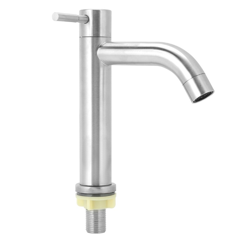 G1/2in Male Thread Stainless Steel Water Faucet Undercounter Single Cold