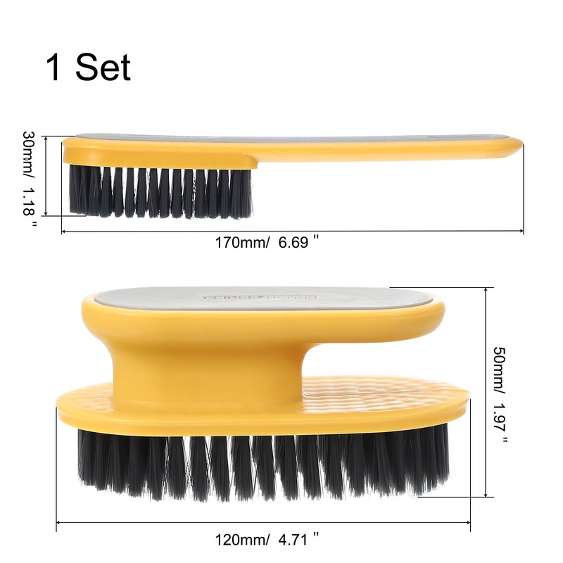 PATIKIL Laundry Shoe Scrub Brush Cleaning Brush with Handle Ginger