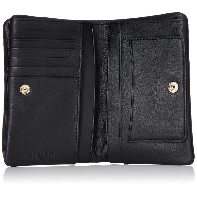Anna Sui 313751-11 Women's Playing Cat Bifold Wallet with External