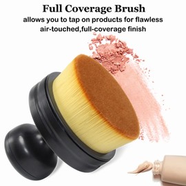 Falliny Falliny Makeup Brush, Large Full Coverage Self Tanner Foundation Brushes Travel Kabuki Powder Brush for Face Body, Blending Liquid, Bronzer,Sunscreen,Cream or Flawless Powder Cosmetics