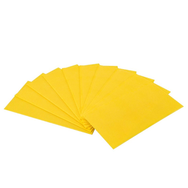 Yellow Beehive Wax Coated Foundation Sheet,Waxed Foundation Sheet, 8-1/2-Inch Deep