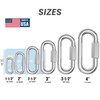(Made in USA) Stainless Steel Chain Quick Links Locking Carabiners,