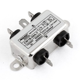 IIVVERR CW1B-06A-T 115/250V 6A Noise Suppressor AC Power EMI Filter (CW1B-06A-T 115 / 250V 6A Supresor de ruido Filtro de EMI de CA