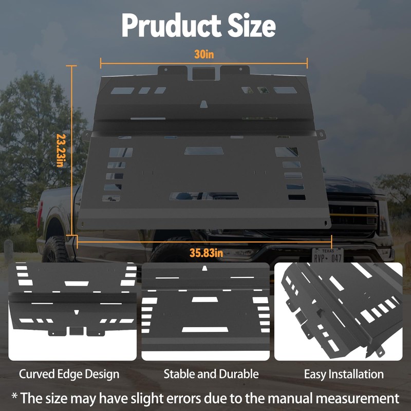 ML3Z-7222-D Steel Front Engine Splash Shield for 2015-2024 Ford F150