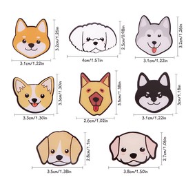 8 Pcs Puppy Brooch Cartoon Dog with Different Expressions Badges Acrylic Brooch Pin for Girls Kids Clothes Bags Backpacks Hat Jacket Decoration Gift