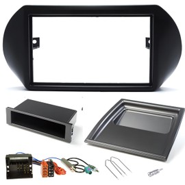 Sound-way 1 DIN / 2 DIN Car stereo fascia radio adapter compatible with Citroen Nemo/Fiat Fiorino Qubo/Peugeot Bipper