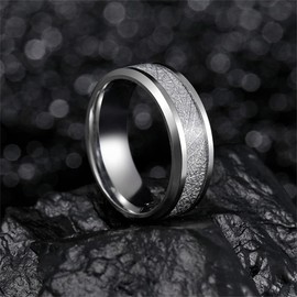 Hodea Wedding Rings Men, Exquisite and wonderful to the pole, Titanium Rings Band Rings for Women Men Wedding Promise Ring Fashion Wedding Band Love Friendship Relieving Anxiety Rings Size 7-10 (9)