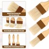 WEZCHUGHAOL 3Pcs Natural Bristle Basting Brushes Boar Bristle Brushes BBQ