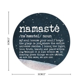 Bomehhjuli Namaste Vinyl Laptop Sticker 10 Pieces Inspiration Sayings Decals Stickers Words with Definition Sticker Labels Aesthetic Decal for Water Bottle Car Cup Computer Guitar Skateboard 2inch