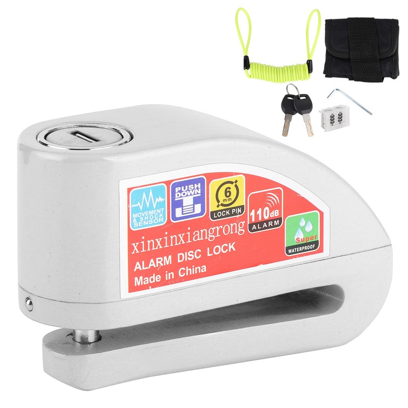 Waterproof Disc Brake Lock Kit 110dB Anti Theft Security Alarm