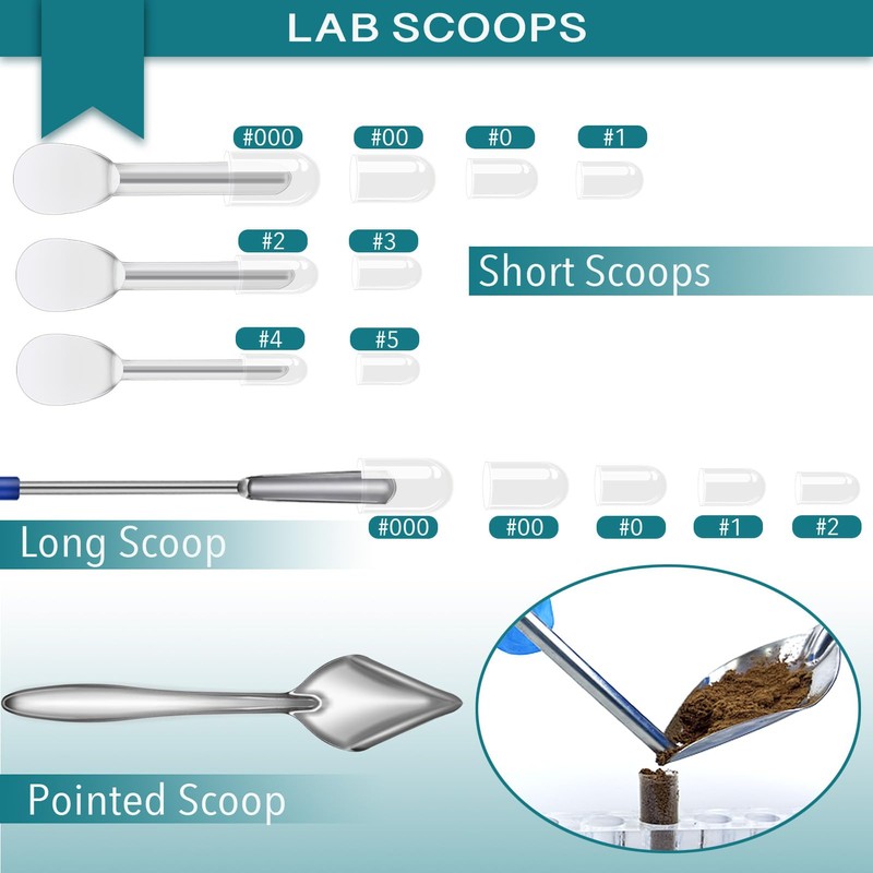 LELELUK 16-Piece Filling Tool Kit with Lab Scoops, Lab Spoon