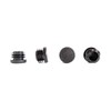 24mm Plastic End Caps, Black Round Tube Inserts, Pack of