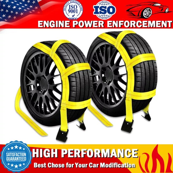 Precision Auto Labs 2Pcs 14-20" 10000lbs Tow Dolly Basket Straps