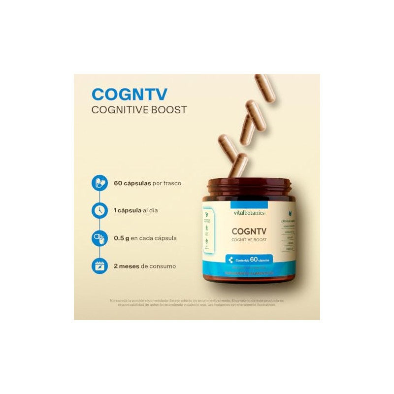 Nootropico Vitaminas Teanina Tirosina Coenzima Hongo Cordyceps Capsulas 500mg Meses