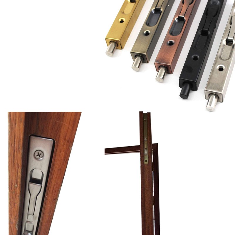6 Inch Stainless Steel Slide Door Latch Bolt Bronze Flush