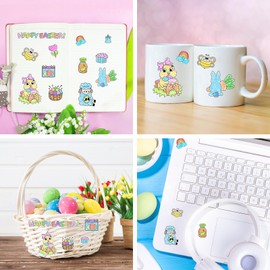 digi Easter Basket Stuffers for Kids, 8 Pcs Coloring Books with Kids Easter Stickers Gifts, Goodie Bags Stuffers Party Favors for Boys Girls Over 3 Years Old