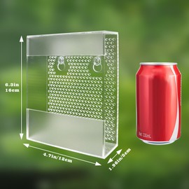 Acrylic Reptile Feeder with Suction Cups, Wall-Mounted Bearded Dragon Food Bowl, Tank Accessories for Bearded Dragon, Gecko, Chameleon, Frog