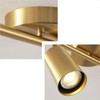 KCO Lighting Gold Track Lighting 4 Light Adjustable Flush Mount