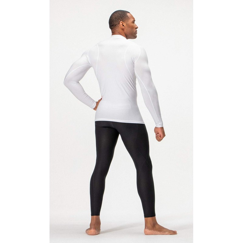 DEVOPS 3 Pack Men's Athletic Turtle Neck Long Sleeve Compression