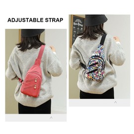 Hiflyer Crossbody Bags for Women Trendy, Fanny Packs for Women Cross Body, Sling Bag for Women Crossbody Purse (Colorful bramble)