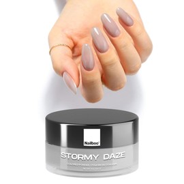 Nailboo Dip Powder for Nails, Stormy Daze – Cool Grey Nail Dipping Powder, Custom Made with Highly Pigmented Ultra-Fine Formula, No UV Light Needed, DIY Nails at Home for Beginners or Pros, 0.5 oz