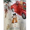 Christmas Snowman Digital Cotton Print Fabric Panel