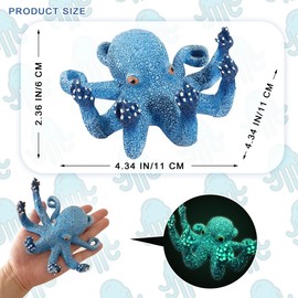 YANCONGLIDEYAN Octopus Aquarium Ornaments Decoration Artificial Glow Fish Tank Decorations Aquarium Accessories Garden Decor Ornaments