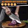 MDHAND 14PCS Professional Butcher Knife Set with Roll Bag, Hand