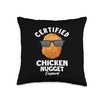 Certified Chicken Nugget Expert - Funny Chicken Nuggets Throw Pillow