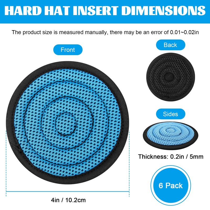 Hard Hat Top Pad, Washable Cooling Hard Hat Inserts/Liner/Cushions Replacement