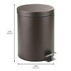 iDesign Round 1.3 Gallon Bathroom Step Trash Can - Set