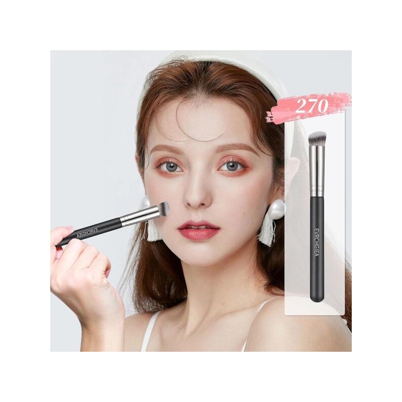 앵글드 플랫 컨실러 브러시 세트, 리퀴드 파운데이션 크림 파우더 블렌딩