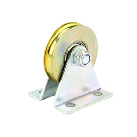 Wire Rope Pulley Block Bearings Bearing Wheel Bearing Wire Rope Guide Wheel for Lifting with Triangular Bracket L Bracket, 1.5",200LB (L)