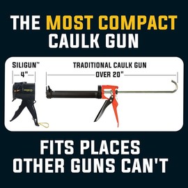 SILIGUN Caulking Gun - Patent Design - Anti Drip Mechanism - 12:1 Thrust Ratio