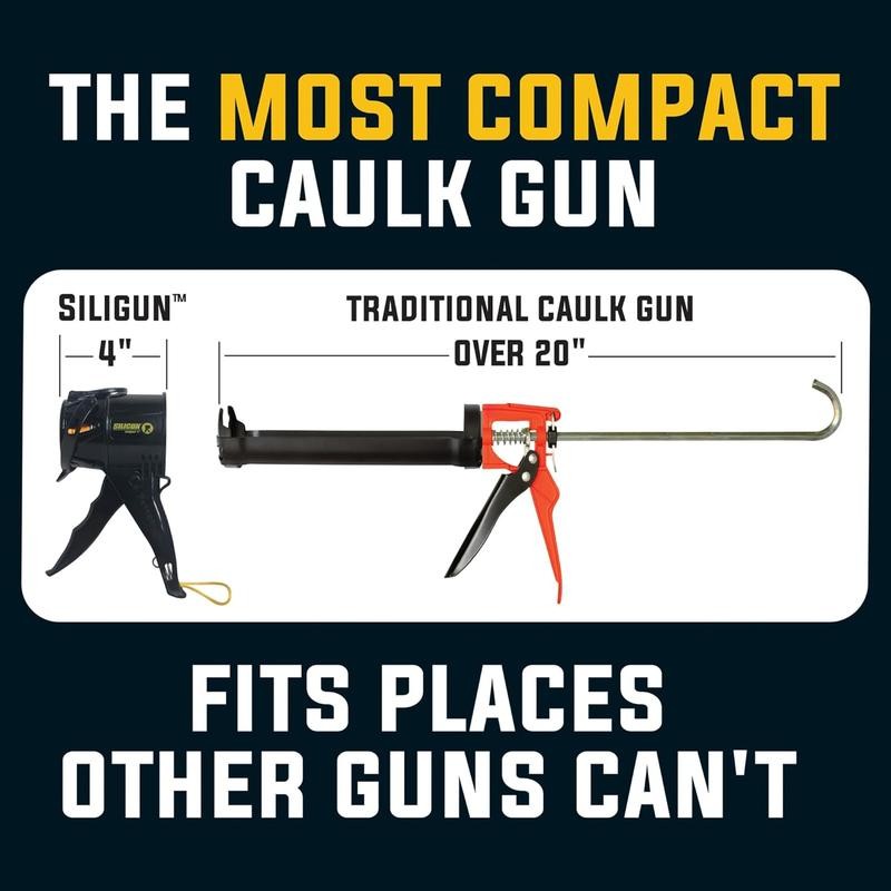 SILIGUN Caulking Gun - Patent Design - Anti Drip Mechanism