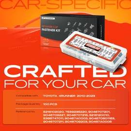 A-Premium 100PCS Bumper Fender Trim Clips Retainer Fastener Kits Compatible with Toyota 4Runner 2010-2023, with 1PC Fastener Remover