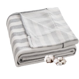 Towel Blanket, Single, 100% Cotton, Blanket, Pile, Towel Cloth, Light Cover, Sweat Absorbent, Moisture Wicking, Breathable, Soft, Fluffy, Washable, Refreshing, Antibacterial, Deodorizing, Plush, All