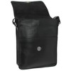 VISCONTI Leather Skyler A5 Messenger Bag S11 Black